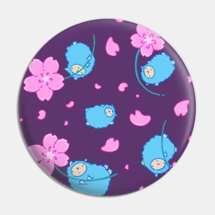 Sakura sheep pattern Pin