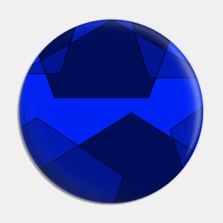 blue pentagon Pin