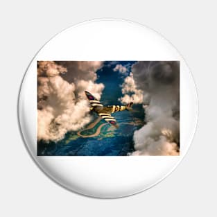 Spitfire Between The Clouds Pin