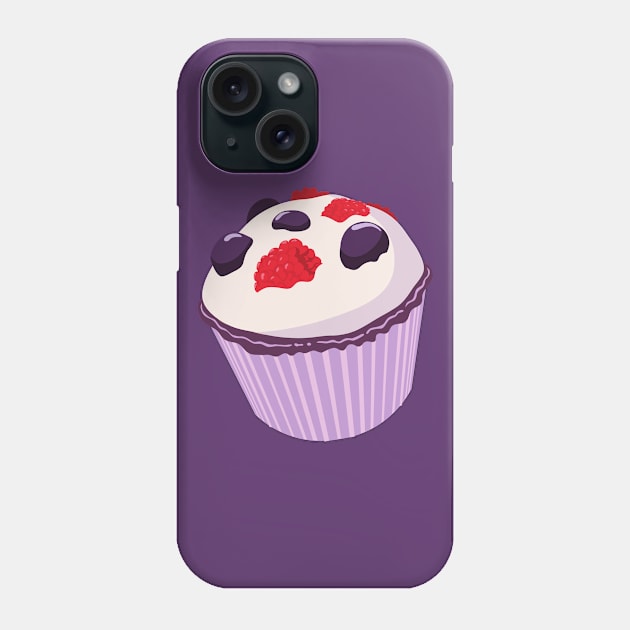 Berries Cupcake Sugar Sweet Dessert Love Sugar Food Foodie Cute Funny Happy Sarcastic Gift Phone Case by EpsilonEridani