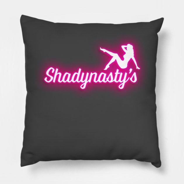 Shadynasty's Always Sunny Neon Pink Pillow by NightMan Designs