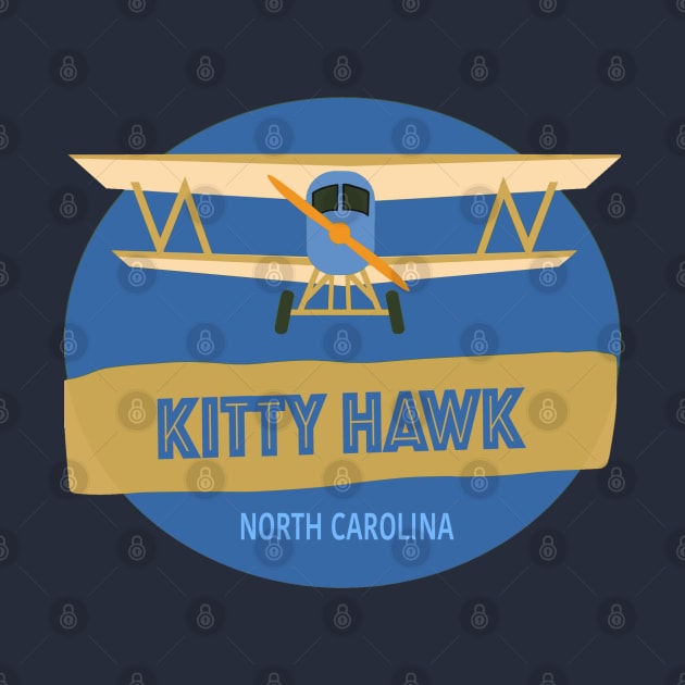 Kitty Hawk NC Biplane by Trent Tides