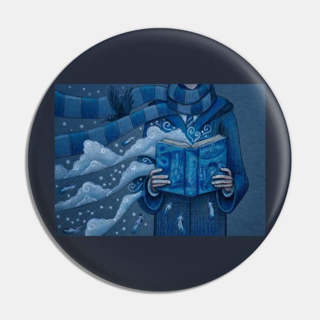 Books magic blue Pin by illustore