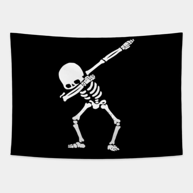 Dab Hip Hop Skull Dabbing Skeleton Dab Hip Hop Skull Tapestry by Jose Luiz Filho