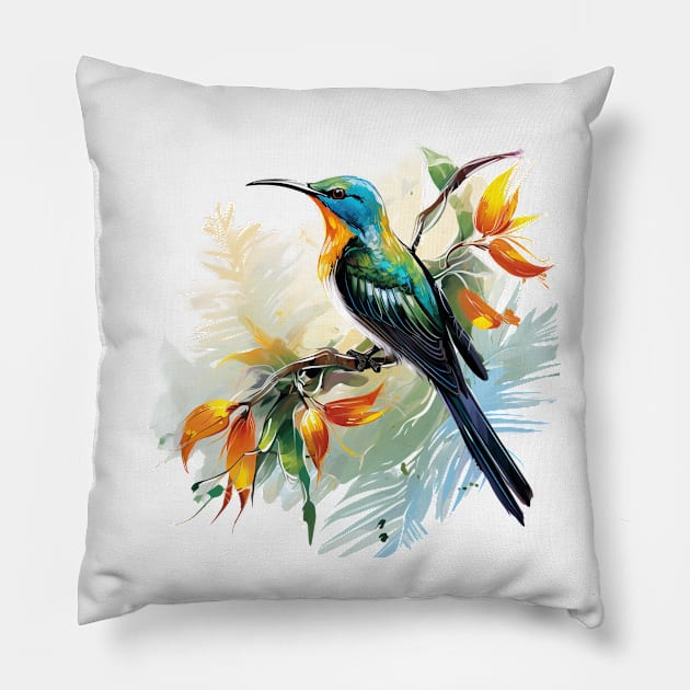 Sunbird Pillow by zooleisurelife