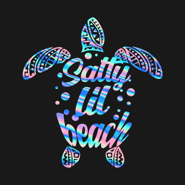 Funny Turtle Salty Lil Beach Shirt by Krysta Clothing