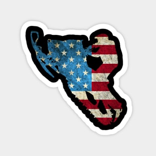 American Flag Snowmobile Winter Snowmobiling Magnet