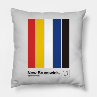 New Brunswick // Original Minimalist Artwork Poster Design Pillow