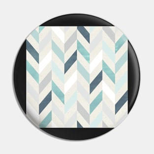 Modern Chevron in Blue and Silver Pin