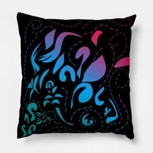  Fantasy flower vector Pillow