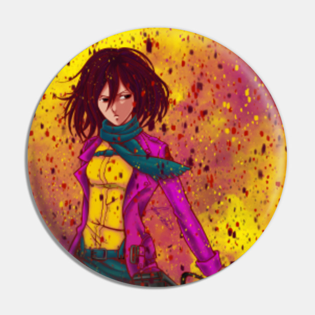 Attack On Titan Fanart Mikasa Ackerman Version 1 5 Attack On Titan Pin Teepublic Au The illustration mikasa ackerman snk fanart , with the tags mcpoawardillustrationsection etc. teepublic