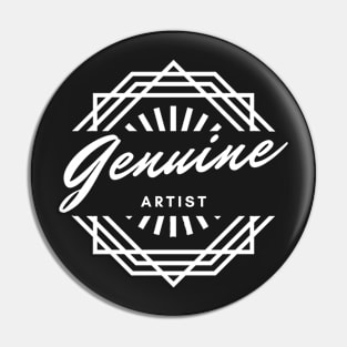 Genuine Artist Logo Style Design Pin