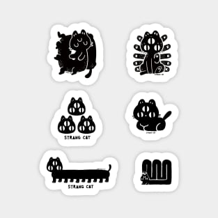 strange cat Stickers Collection #1 Magnet