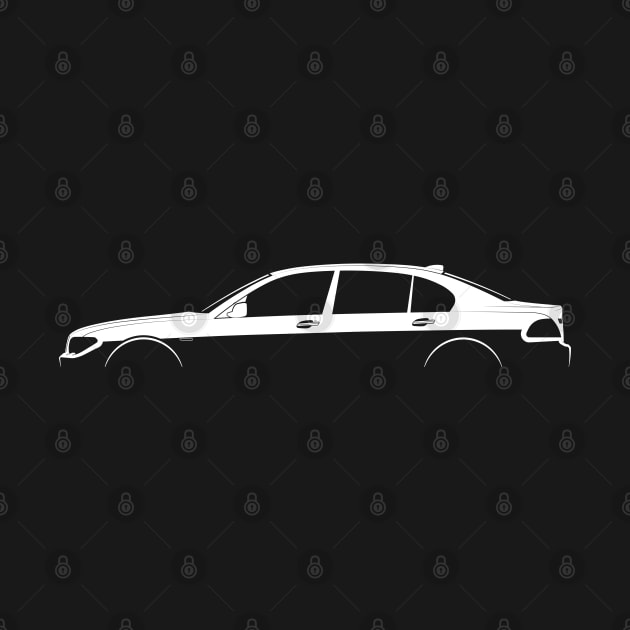 BMW 7 Series (E65) Silhouette by Car-Silhouettes