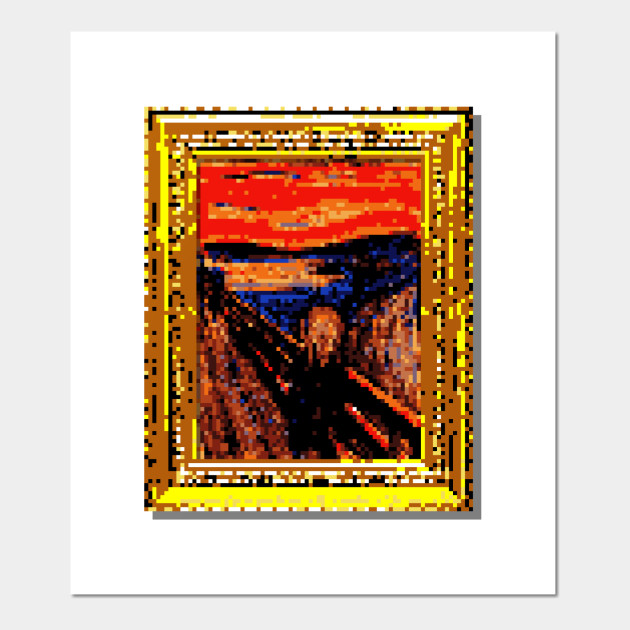 8 Bit The Scream 8 Bit Posters And Art Prints Teepublic