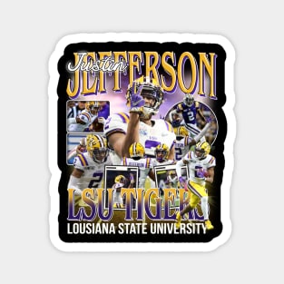 VINTAGE FOOTBALL 90S JUSTIN JEFFERSON BOOTLEG Magnet