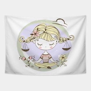 Zodiac Libra Cute Kid Design Horoscope Gift Tapestry