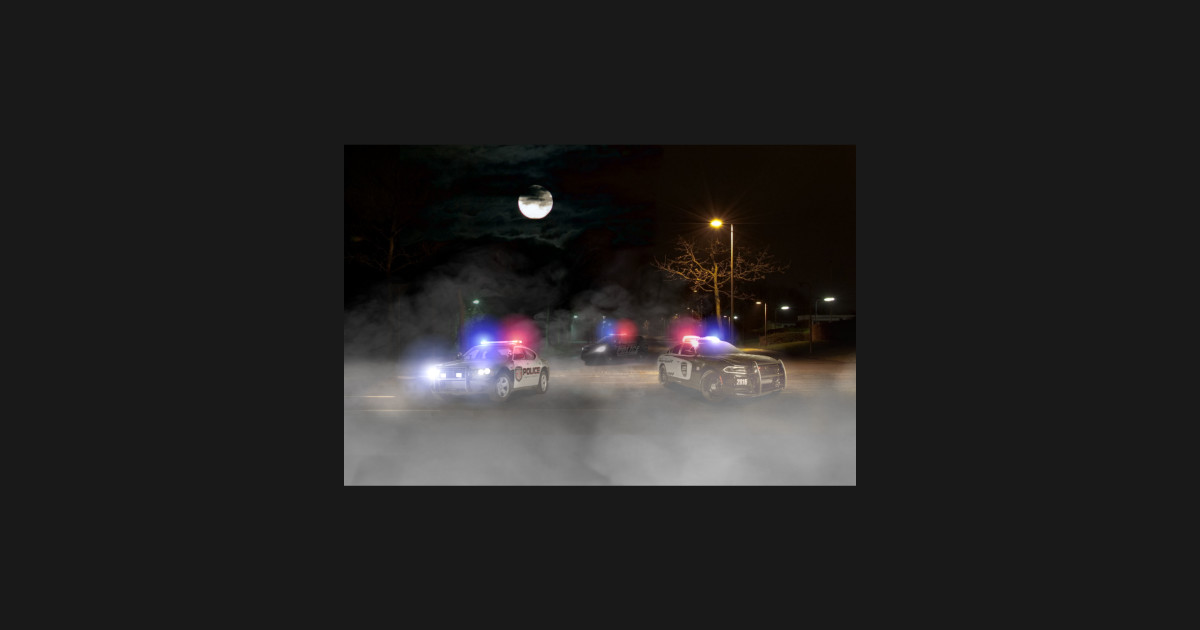 Calm night - Flasher And Headlights - T-Shirt | TeePublic