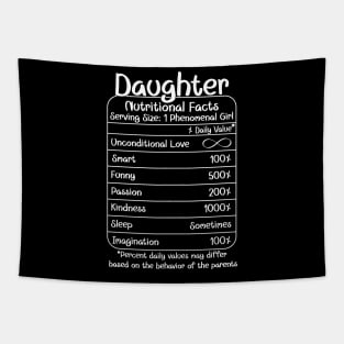 Daughter Nutritional Facts (for Dark Shirts) Tapestry