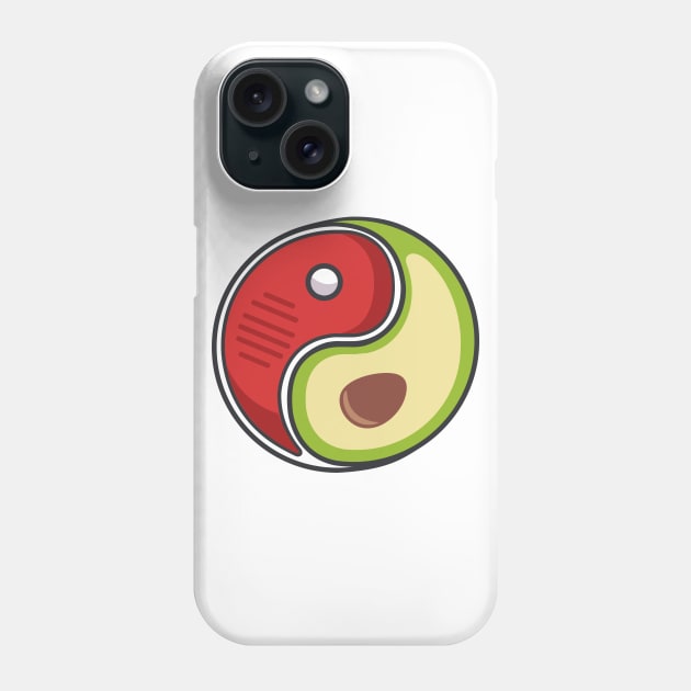 MEAT AND AVOCADO  YIN YANG Phone Case by madeinchorley