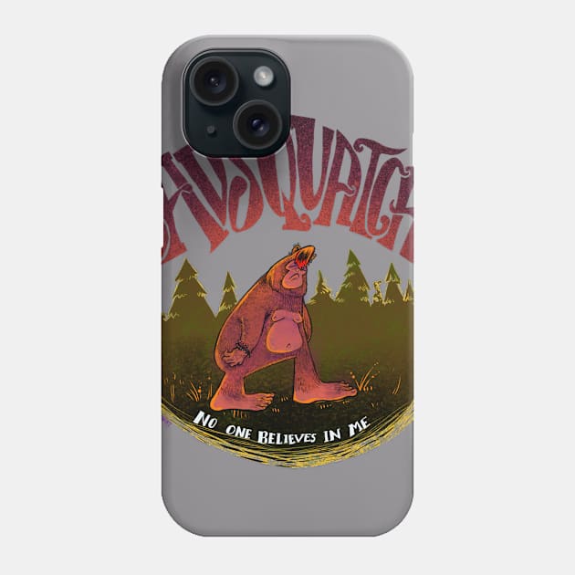 Sadsquatch Phone Case by tomryanillustration@gmail.com