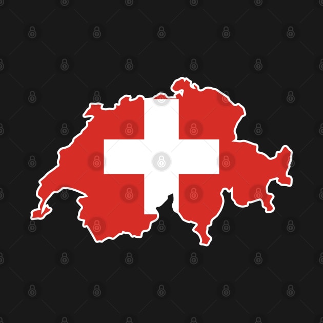 Switzerland map flag designs by D_designs