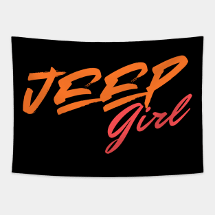 Simple Jeep Girls Tapestry