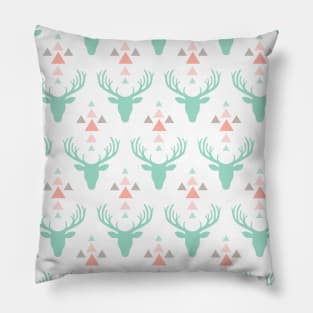 Mint Taupe Tribal Arrows Pattern Indian Indigenous Pillow