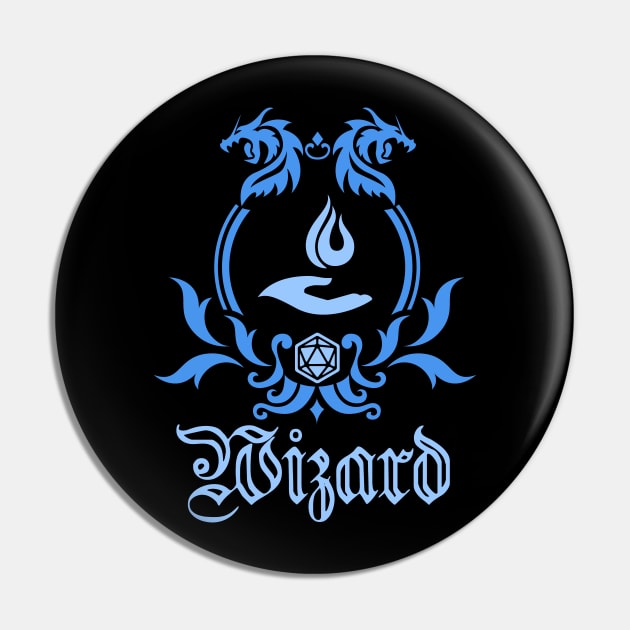 D&D Wizard Simple Class Emblem Pin by Sunburst