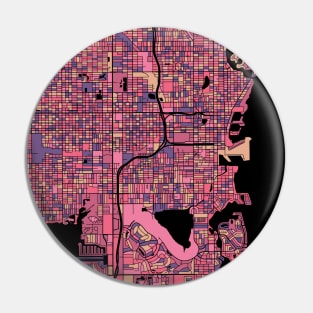 St. Petersburg Map Pattern in Purple & Pink Pin