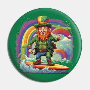 Leprechaun on the surf! #1 Pin