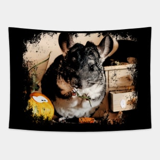 Whisker Wonders Chinchilla Antics, Trendsetting Tee for Furry Aficionados Tapestry