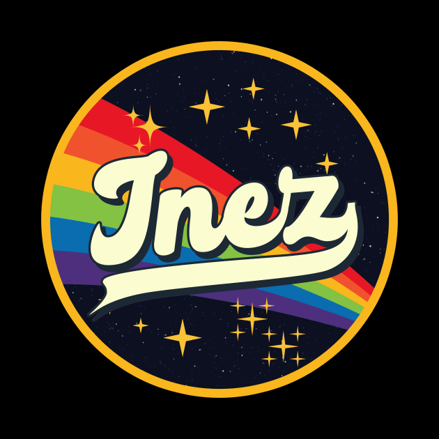 Inez // Rainbow In Space Vintage Style by LMW Art