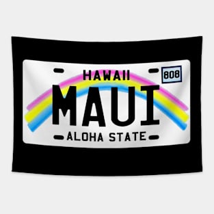 Maui license plate Tapestry