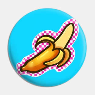 Pink Checkerboard Banana Pin