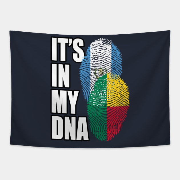 Guatemalan And Beninese Mix DNA Flag Heritage Gift Tapestry by Just Rep It!!