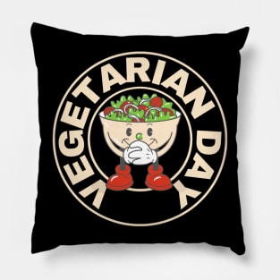 Happy Vegetarian day Pillow