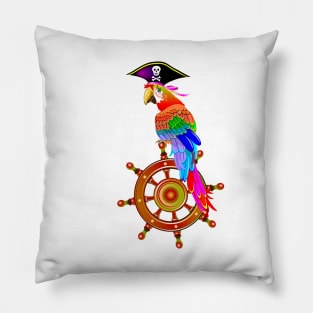 Parrot in a pirate hat Pillow