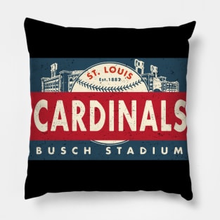 St. Louis Cardinals Banner by Buck Tee Originals Pillow