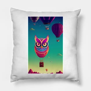 Owl Hot Air Balloon Pillow