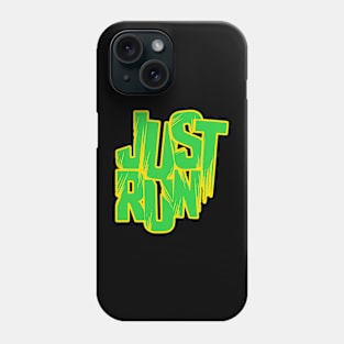 Just Run - Green and Yellow Phone Case