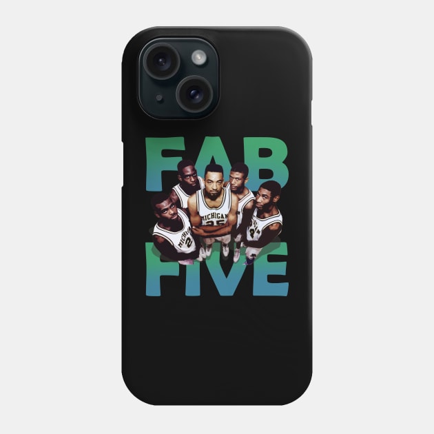 fab 5 basketball Phone Case by sodakohan