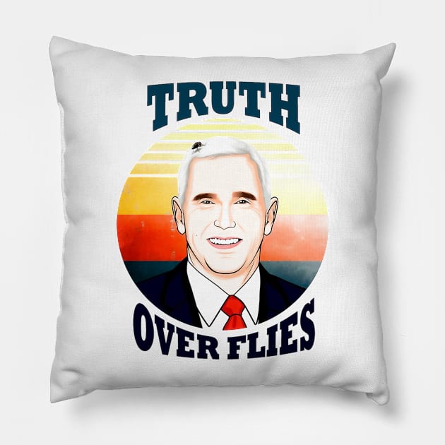 Truth Over Flies Pillow by GALER