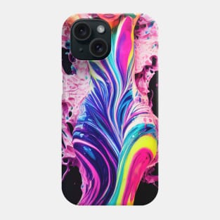 Painted Insanity Dripping Madness 7 - Abstract Surreal Expressionism Digital Art - Bright Colorful Portrait Painting - Dripping Wet Paint & Liquid Colors Phone Case