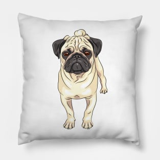 Fawn pug Dog Pillow