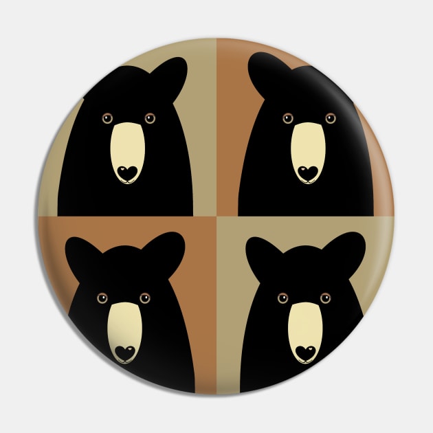 BLACK BEAR ON TAN AND BROWN Pin by JeanGregoryEvans1