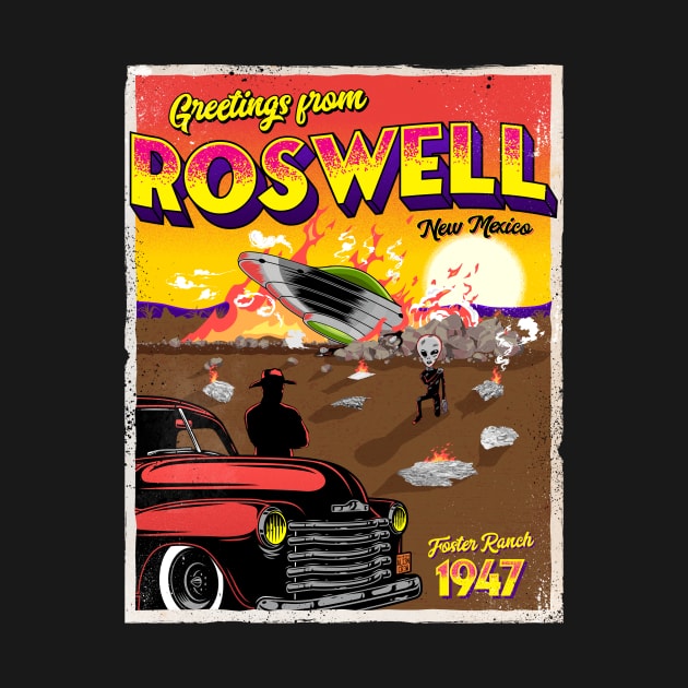 Greetings from Roswell 1947 UFO Crash by Strangeology