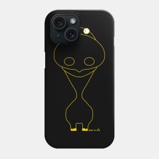 Titanosaurus fisheye yellow Phone Case