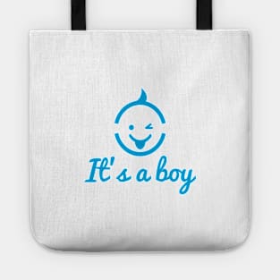 it's a boy design with cute face icon Tote