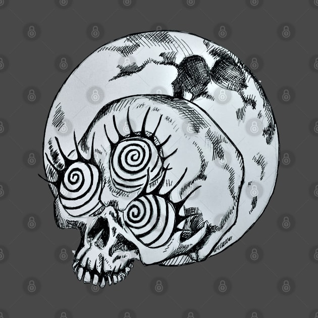 Mesmer-Eyelash Skull with Moon 2 by Octo30